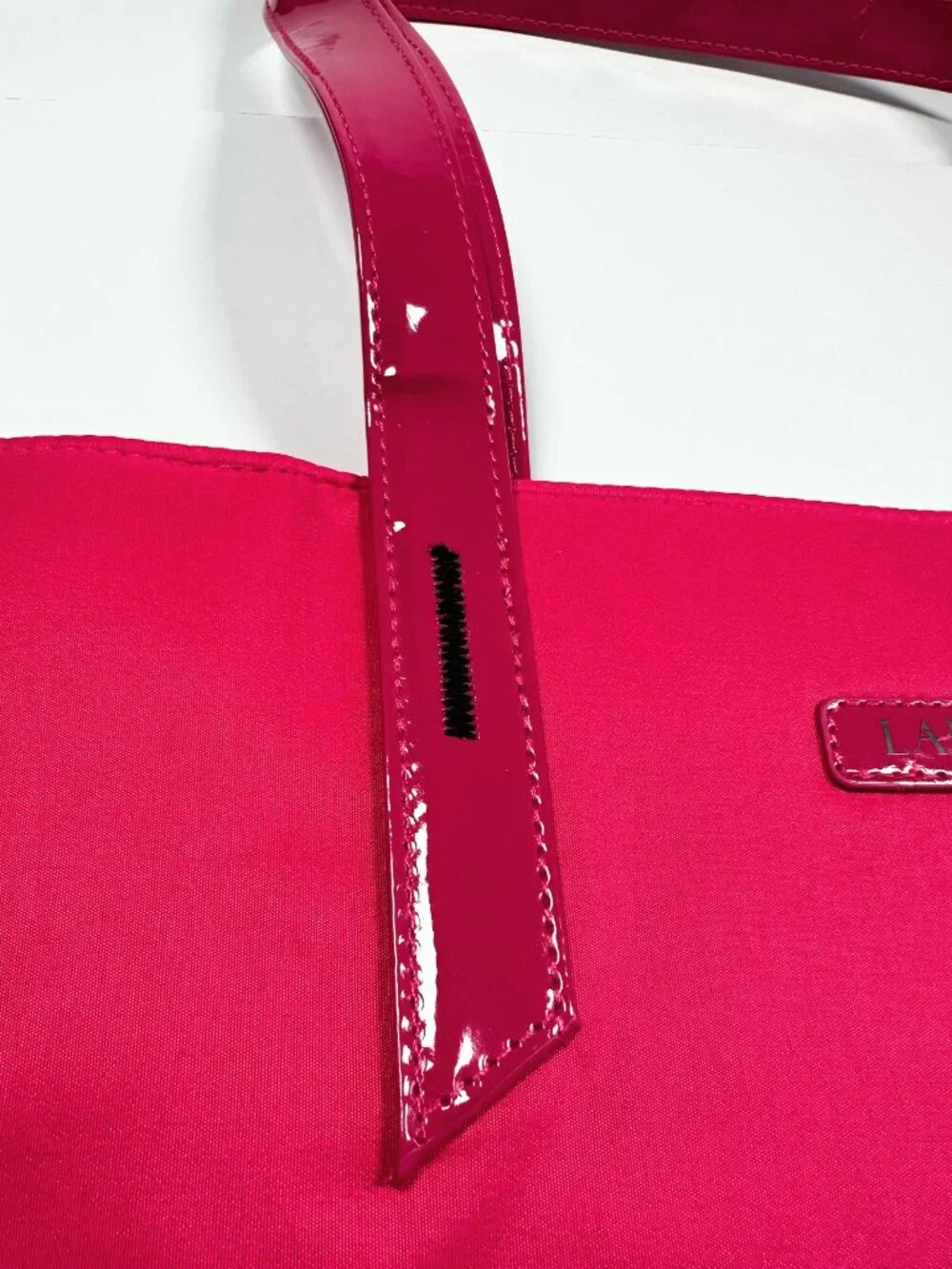 Lancôme Pink/Red Waterproof Flamingo Lined Tote‎ Bag Hot Barbie 16x15x3”